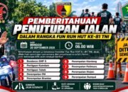 Fun Run HUT ke-81 TNI, Sembilan Titik Jalan di Malang Masuk Pengaturan Lalu Lintas