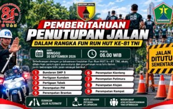 Fun Run HUT ke-81 TNI, Sembilan Titik Jalan di Malang Masuk Pengaturan Lalu Lintas