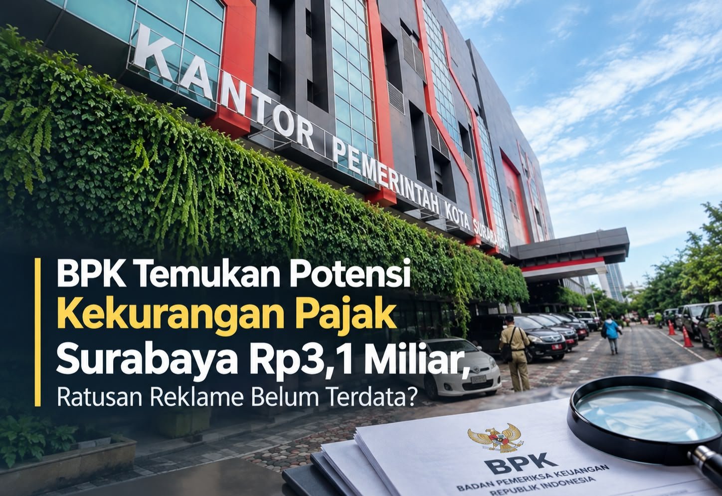 BPK Temukan Potensi Kekurangan Pajak Surabaya Rp3,1 Miliar, Ratusan Reklame Belum Terdata?