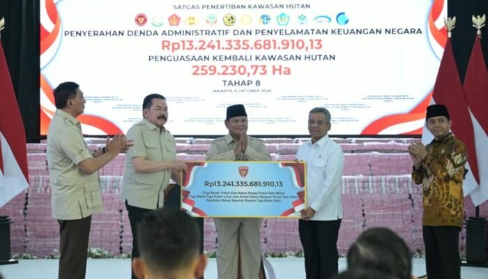 Satgas PKH Serahkan Rp13,24 Triliun dan 259 Ribu Hektare Kawasan Hutan ke Negara
