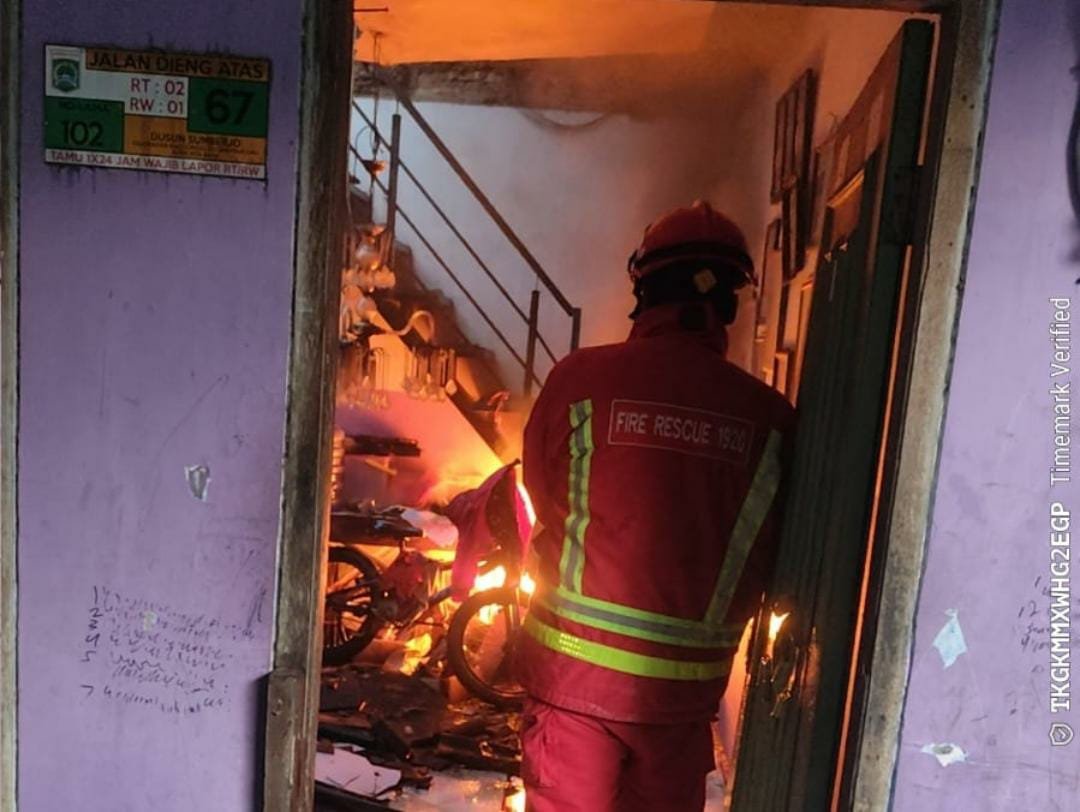 Tiga Kebakaran Terjadi Sehari di Kabupaten Malang, Rumah di Dau Rugi Rp100 Juta