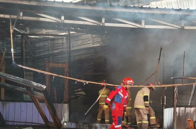 Gudang Kayu di Dau Dilalap Api, Kerugian Ditaksir Tembus Rp200 Juta