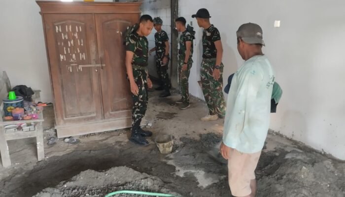 Kodim 0814/Jombang Gaspol Bedah Rumah RTLH di Plandaan Lewat TMMD ke-130