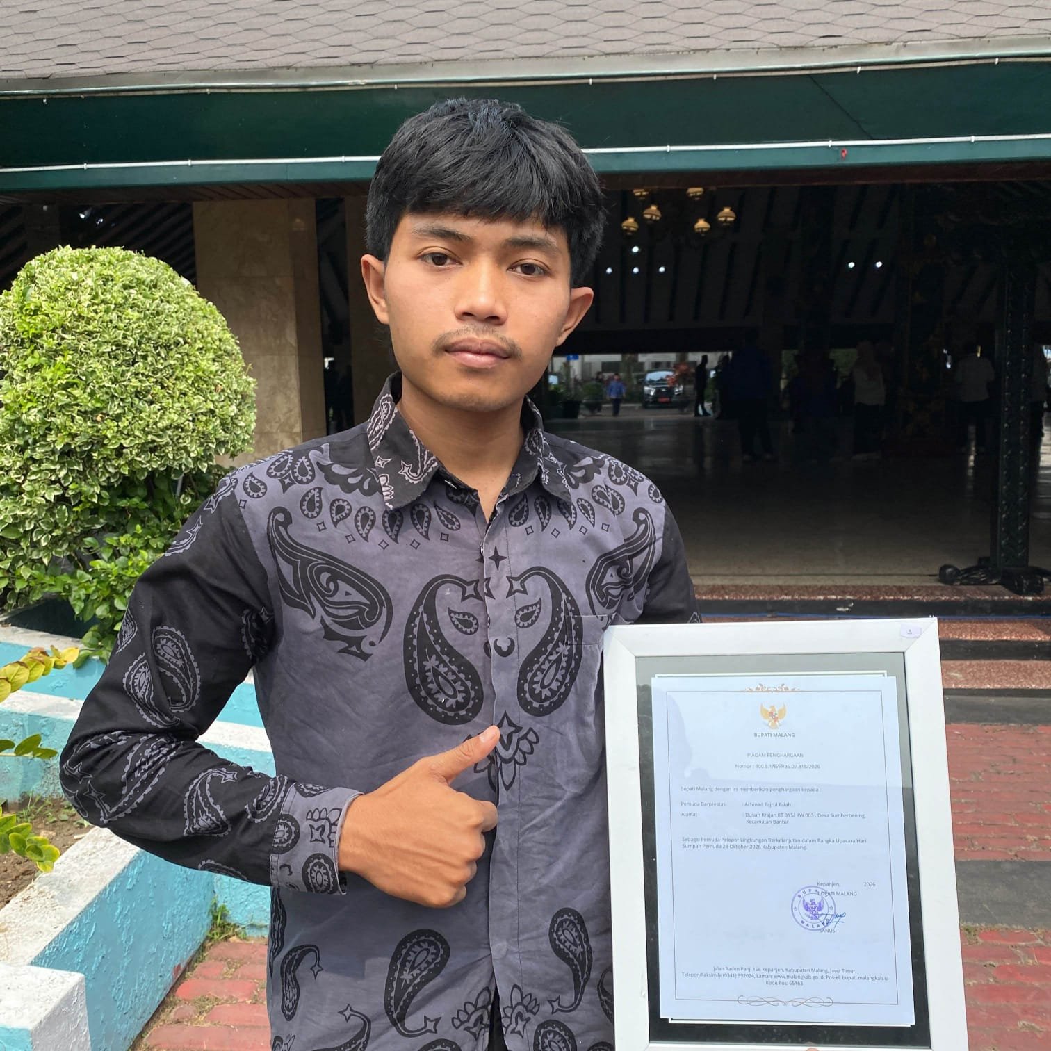 Dari Anak Nelayan Kondang Merak Menjadi Pemuda Pelopor Lingkungan 2026, Achmad Fajrul Falah Lanjutkan Jejak Perjuangan Sang Ayah